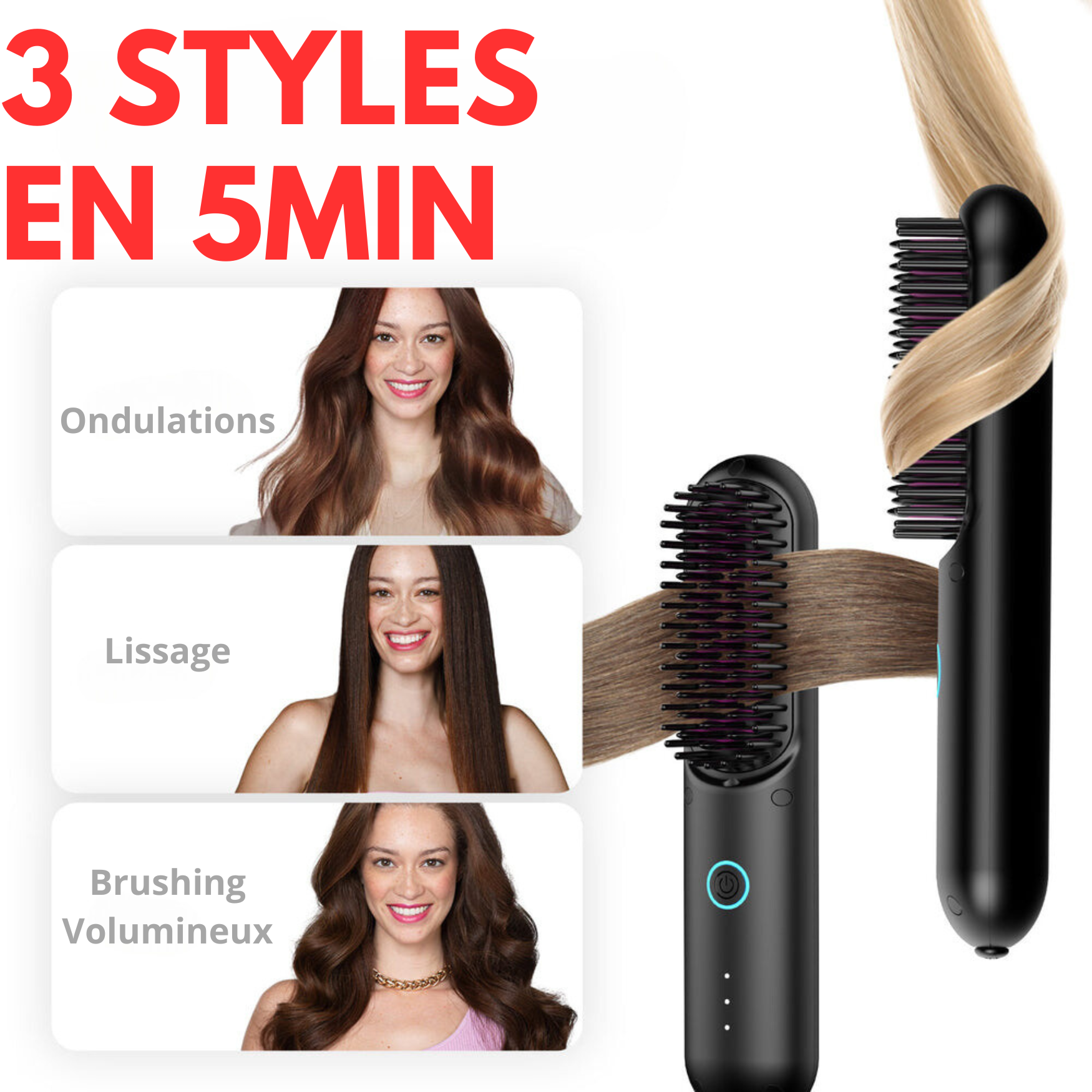 OFFERT Allstyle Go 3 en 1 : Lissages, Volumes, Ondulations