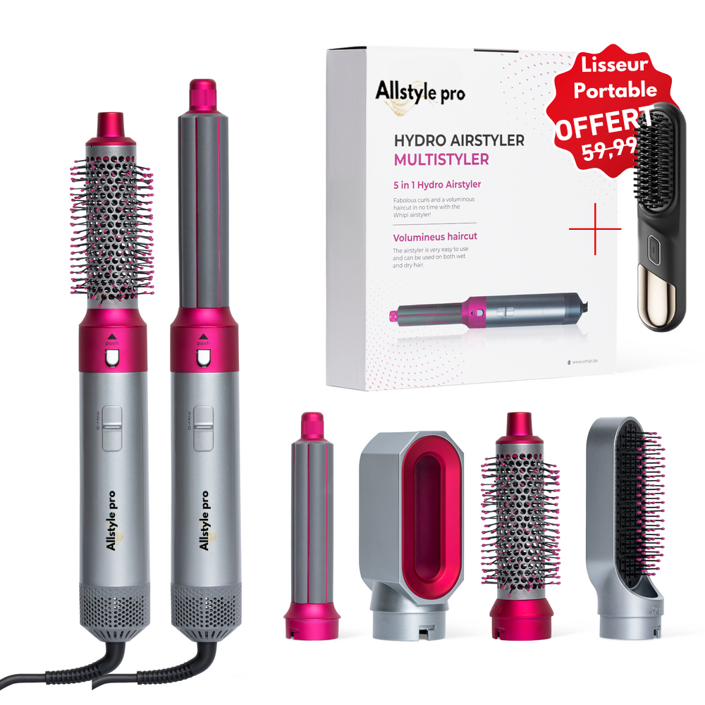 Air Styler Pro 5 en 1 + Lisseur portable offert