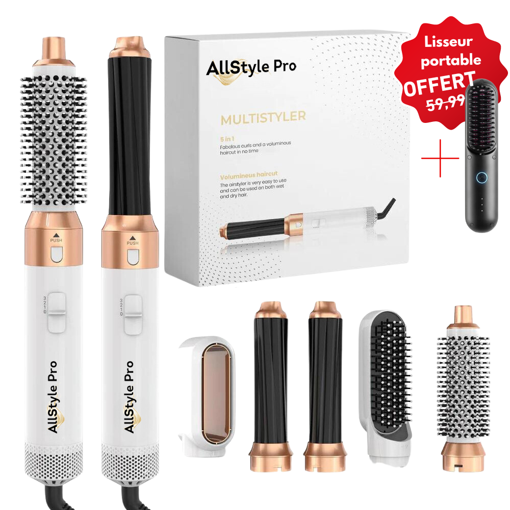 Air Styler Pro 5 en 1 + Lisseur portable offert