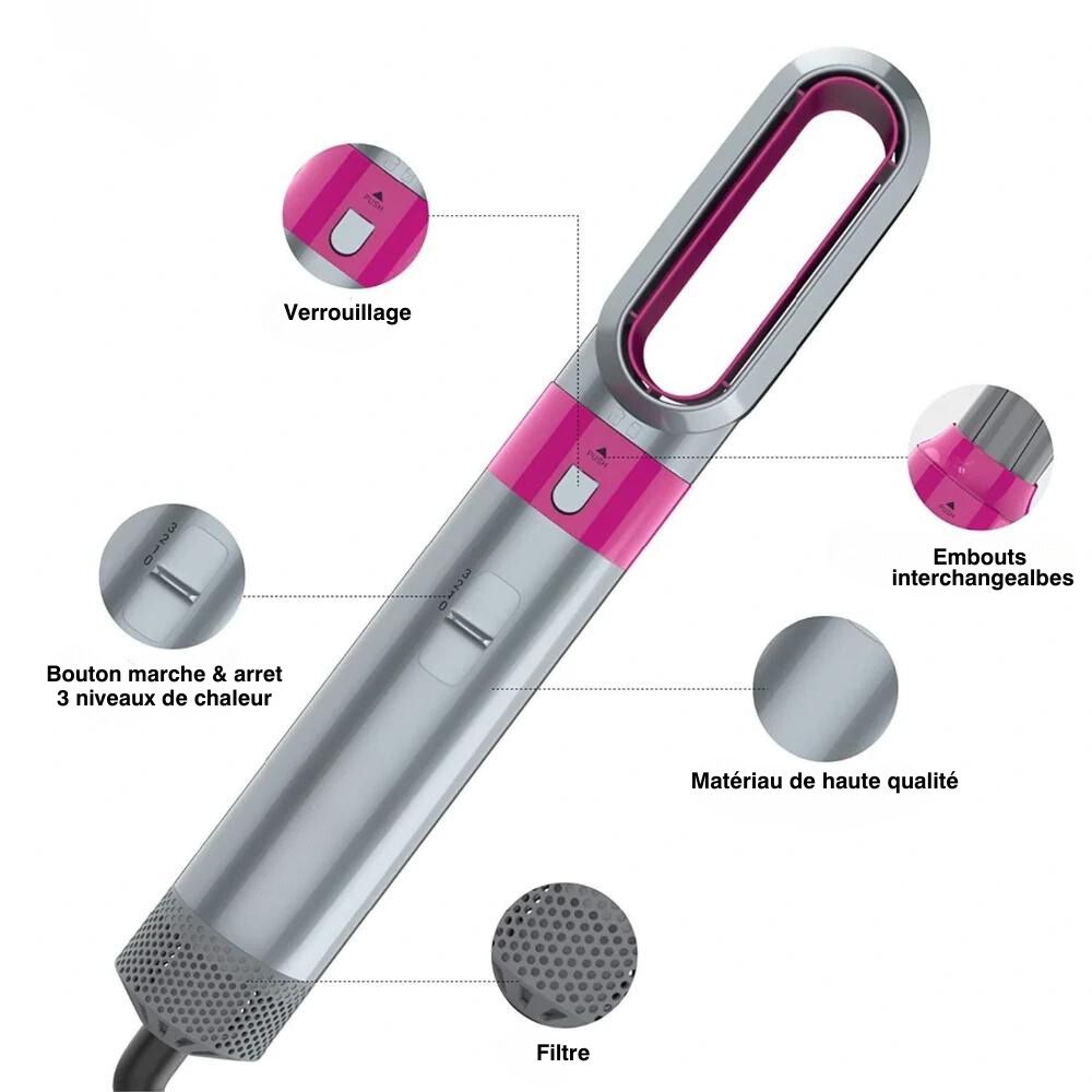 Air Styler Pro 5 en 1 + Lisseur portable offert